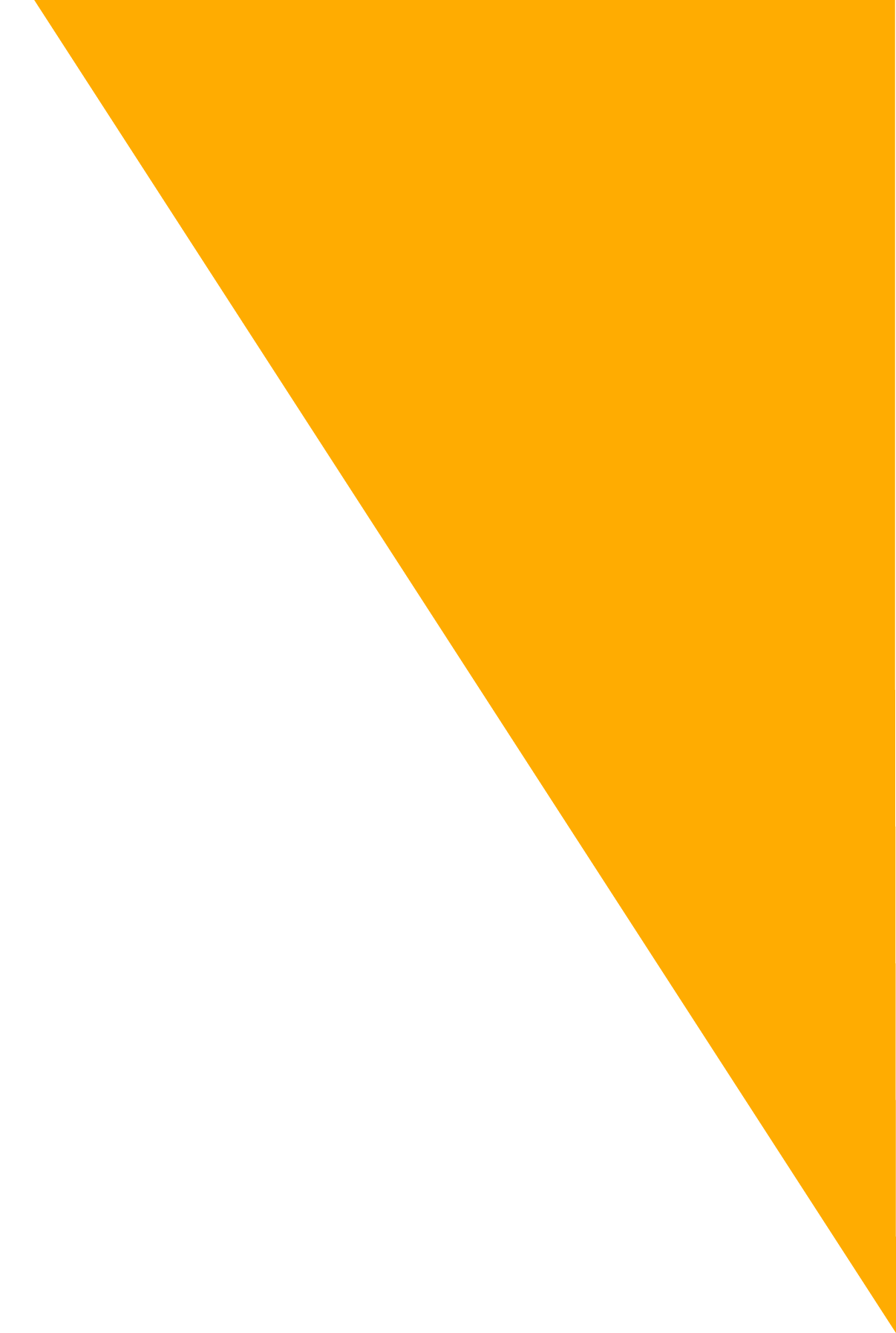 A geometric pattern with a diagonal split, featuring a green triangle on the left and an orange area on the right.