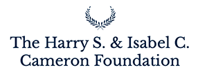 Logo of The Harry S. & Isabel C. Cameron Foundation with a laurel wreath design above the text.
