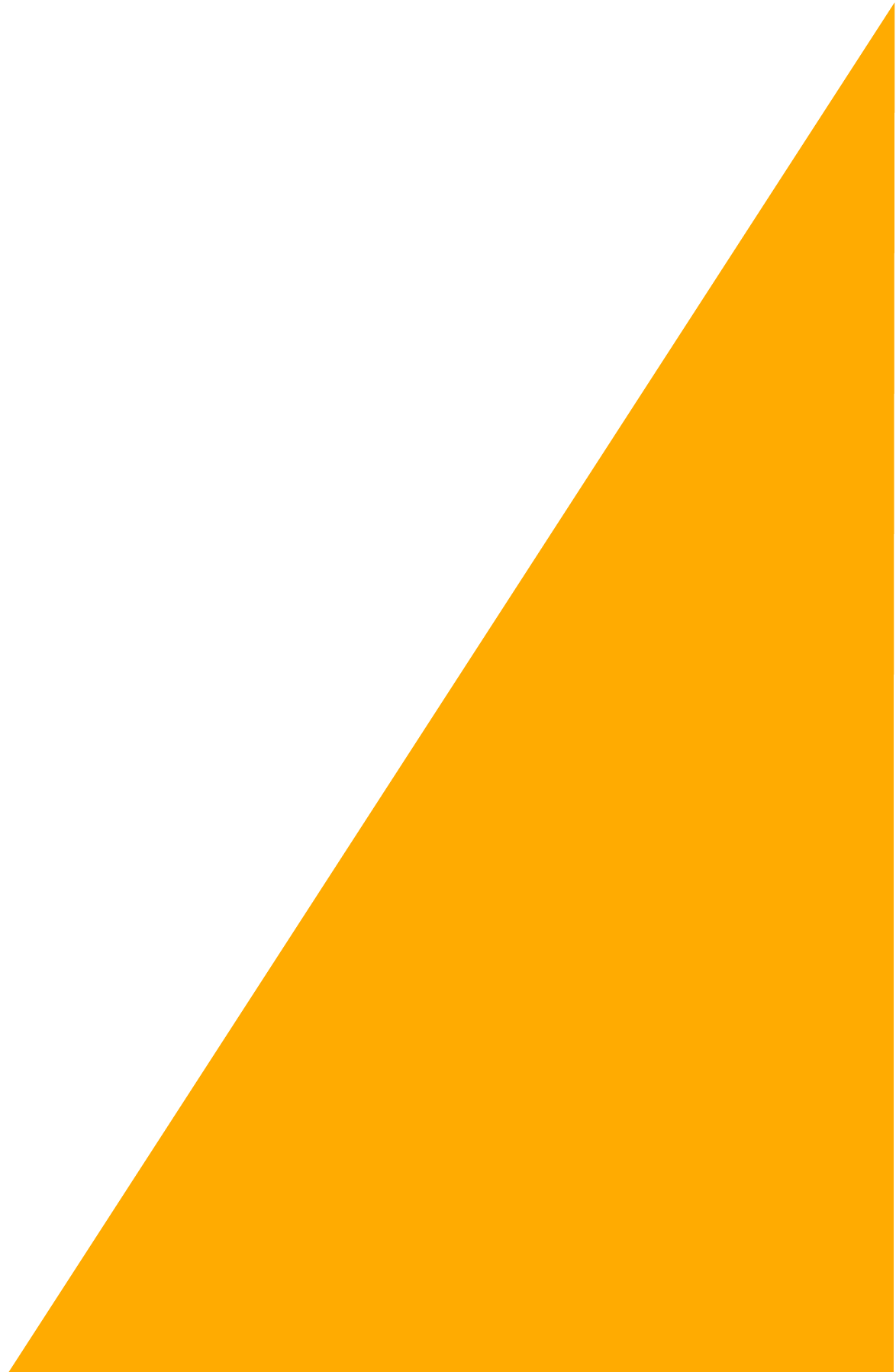 Abstract design with a large orange triangle against a white background.