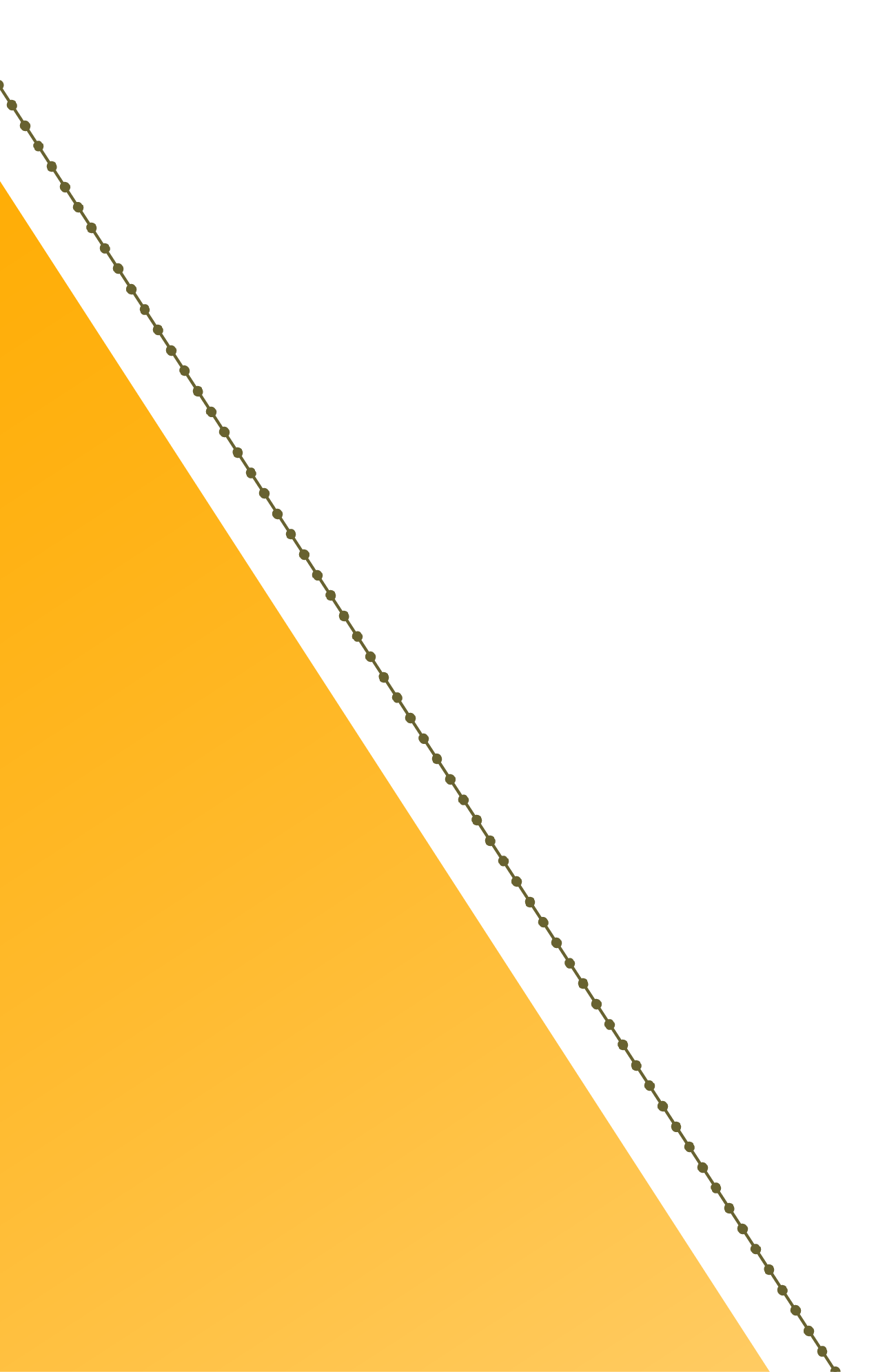 Abstract image with a yellow triangle and a thin, wavy line on a white background.