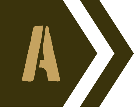 Stylized letter 'A' with arrows